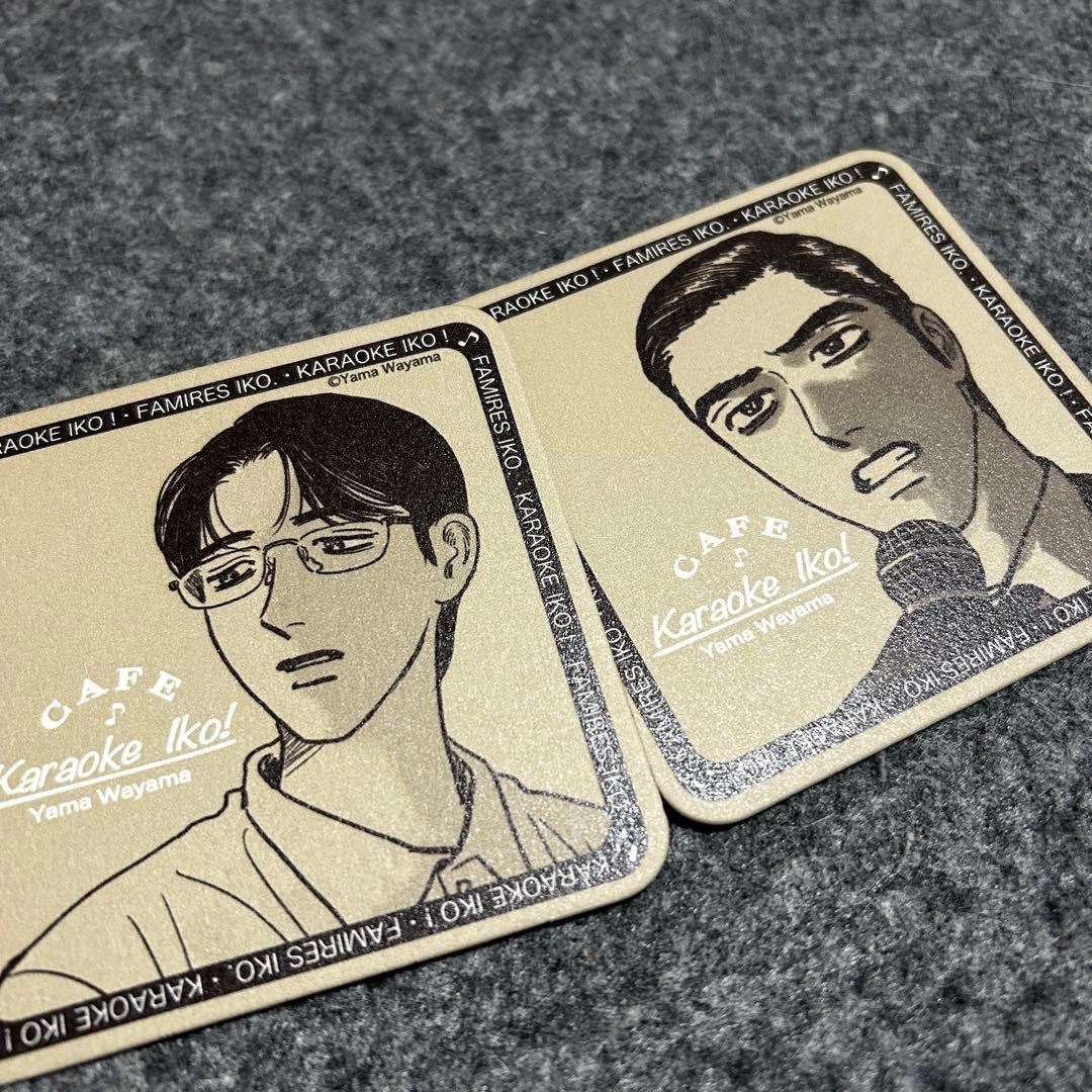 カラオケ行こ!コラボカフェ　岡聡実＆成田狂児 缶バッジ　コースター