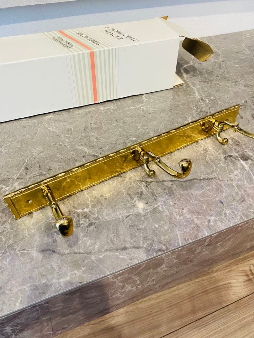 【新品未使用】GATCO 真鍮ゴールドの金属製フック　アンティーク