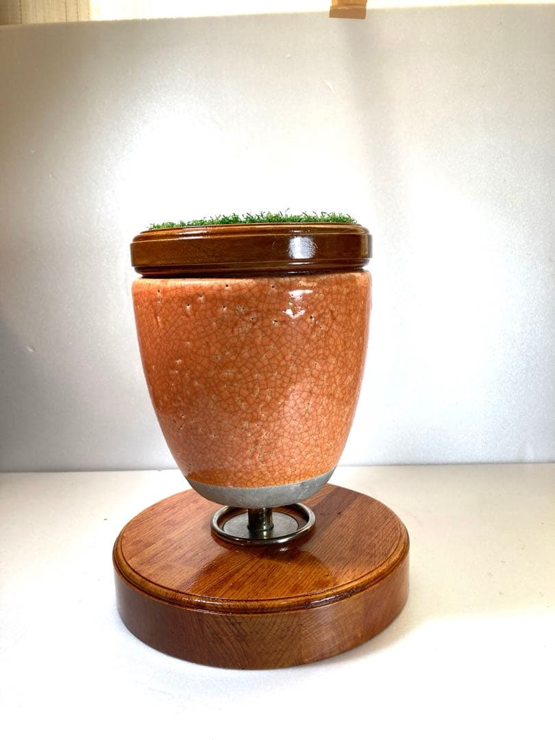 極　中型猛禽パーチ、ファルコンブロックＭサイズ　餌皿付き（屋内外用）テラコッタ