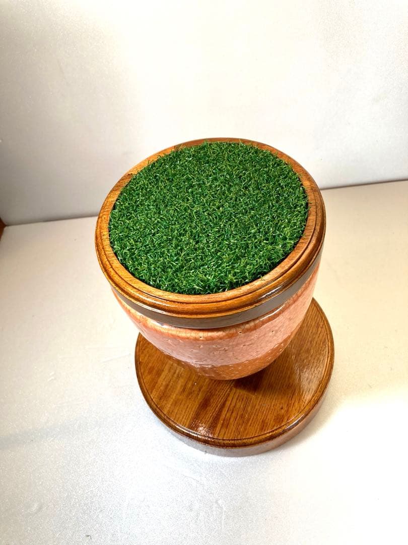 極　中型猛禽パーチ、ファルコンブロックＭサイズ　餌皿付き（屋内外用）テラコッタ