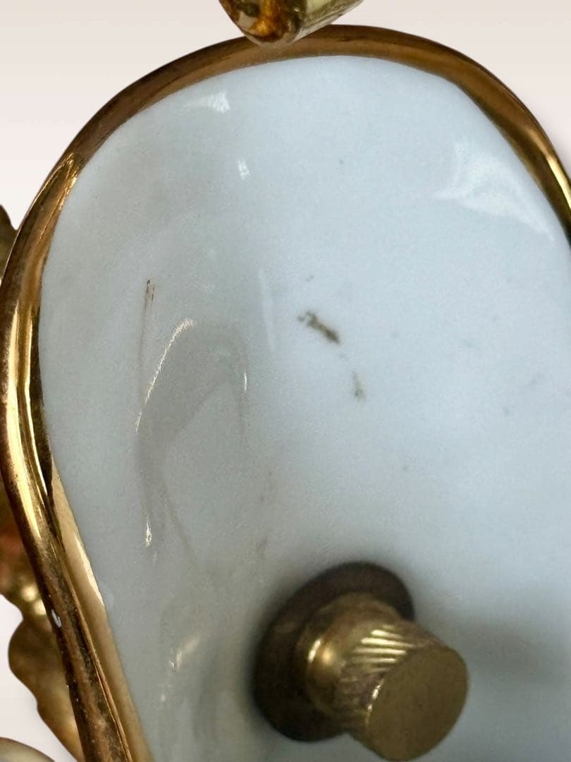 #Bronpor スペイン製 デコラティブ花瓶風　ブロンズ装飾 グリーン