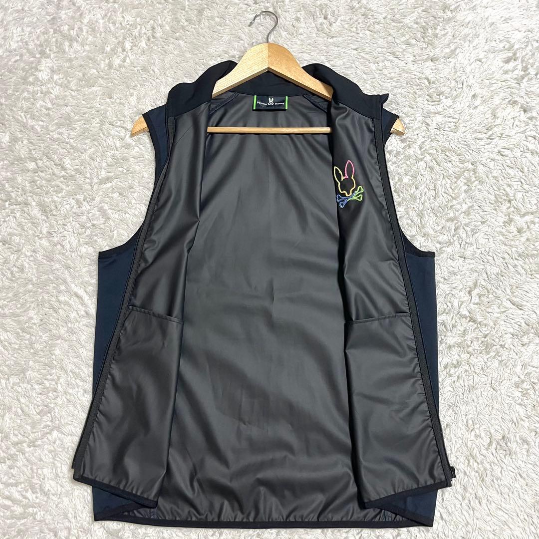 ✨未使用級✨サイコバニー ゴルフウェア ベスト ナイロン ネイビー Lサイズ