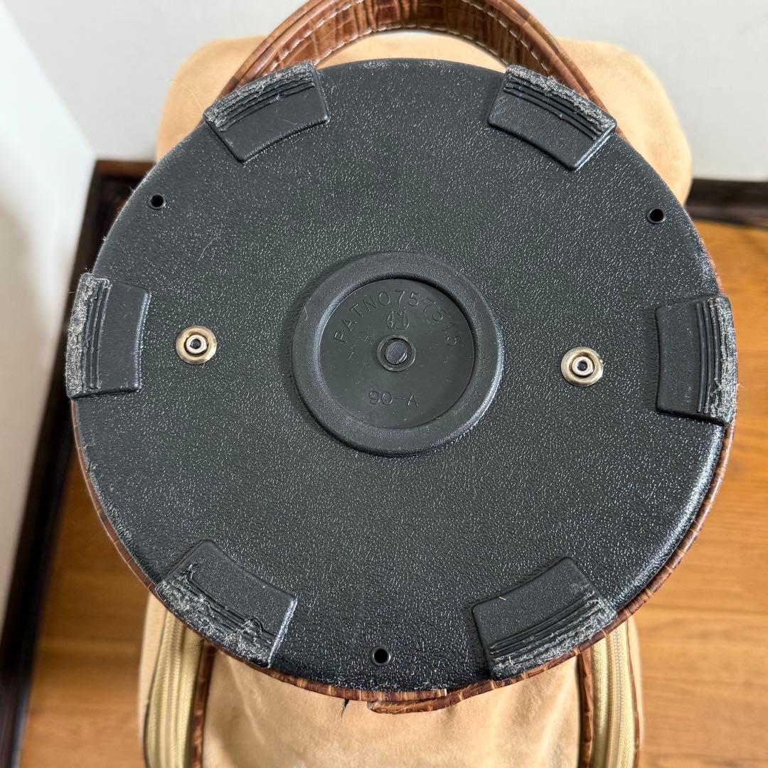 【美品】　伊太利屋　クロコ型押し　キャディバッグ　日本製