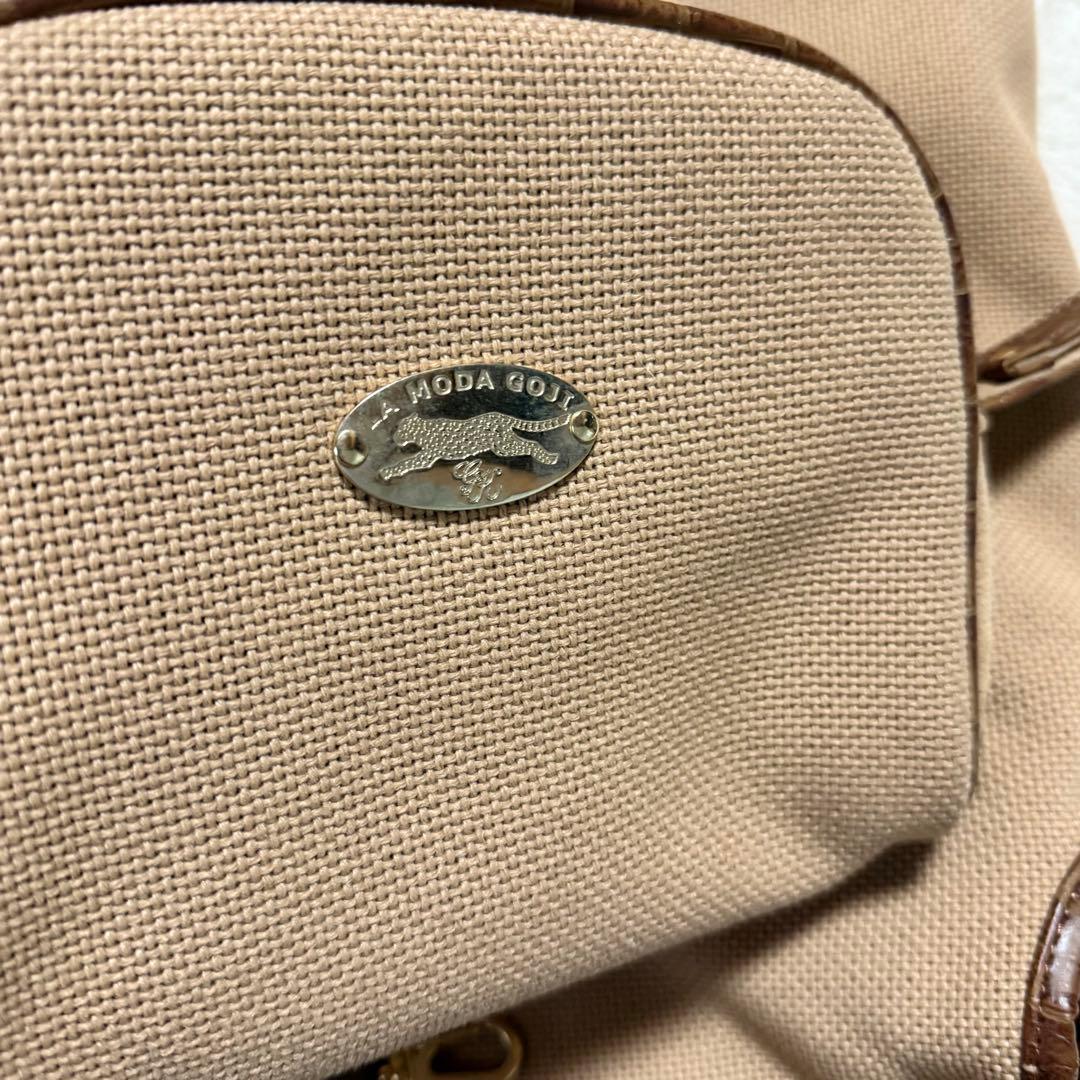 【美品】　伊太利屋　クロコ型押し　キャディバッグ　日本製