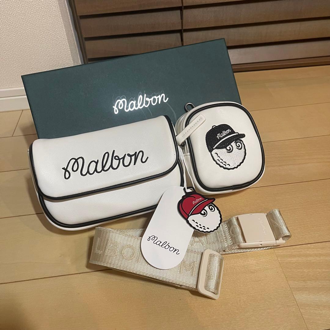 MALBONマルボンゴルフ ウエストポーチ ウェストバッグ 白