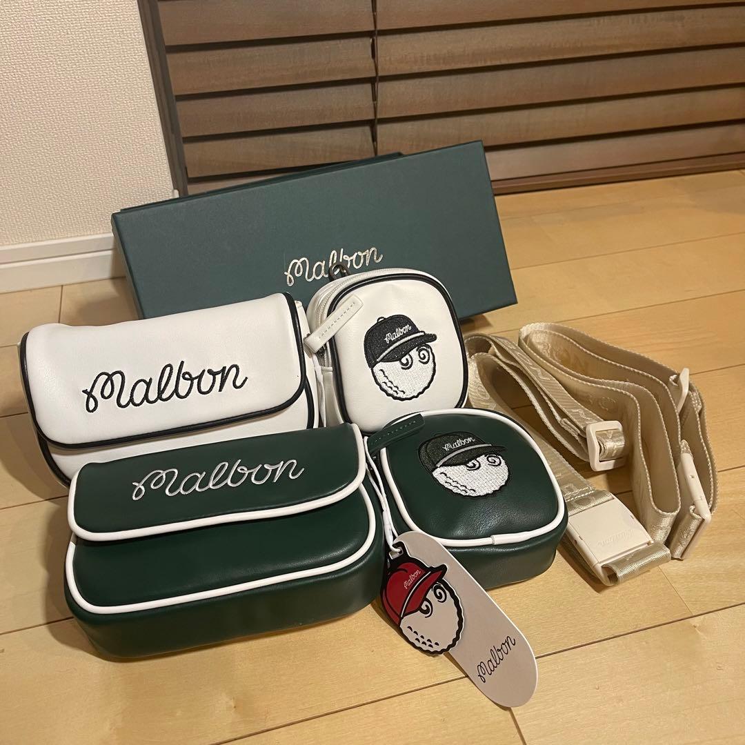 MALBONマルボンゴルフ ウエストポーチ ウェストバッグ 白