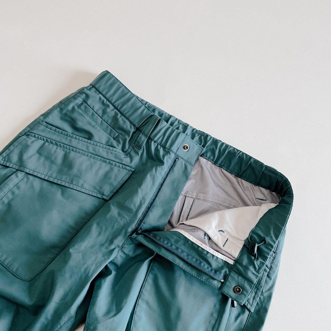 パーリーゲイツ ロングパンツ 4/M 蓄熱 ナイロン グリーン系