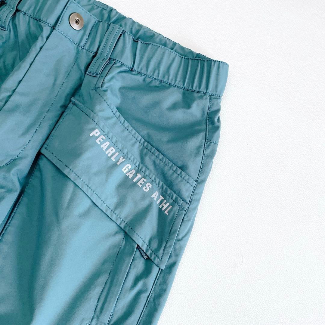 パーリーゲイツ ロングパンツ 4/M 蓄熱 ナイロン グリーン系