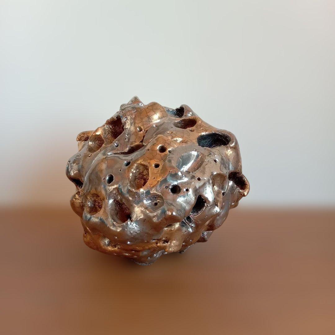 現代陶芸家　石山哲也　『金と銀のいし』