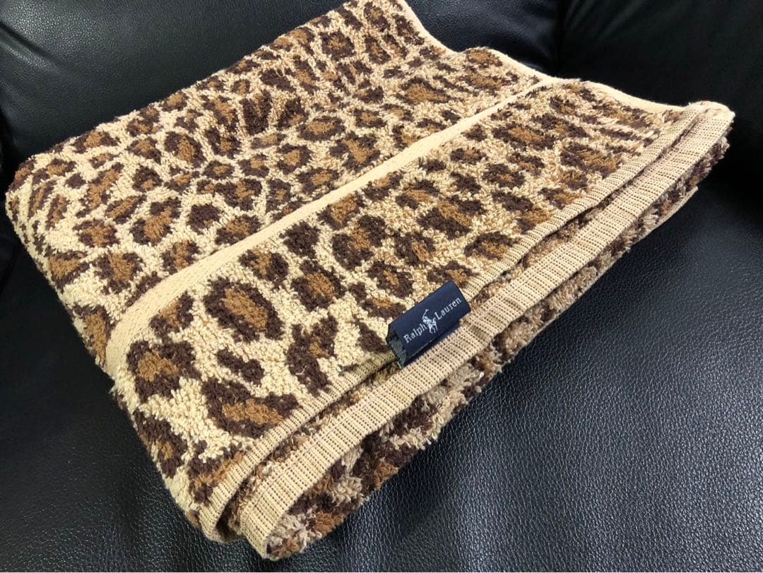 新品★ 貴重ヴィンテージ アメリカ製　ラルフローレン バスタオル 豹柄