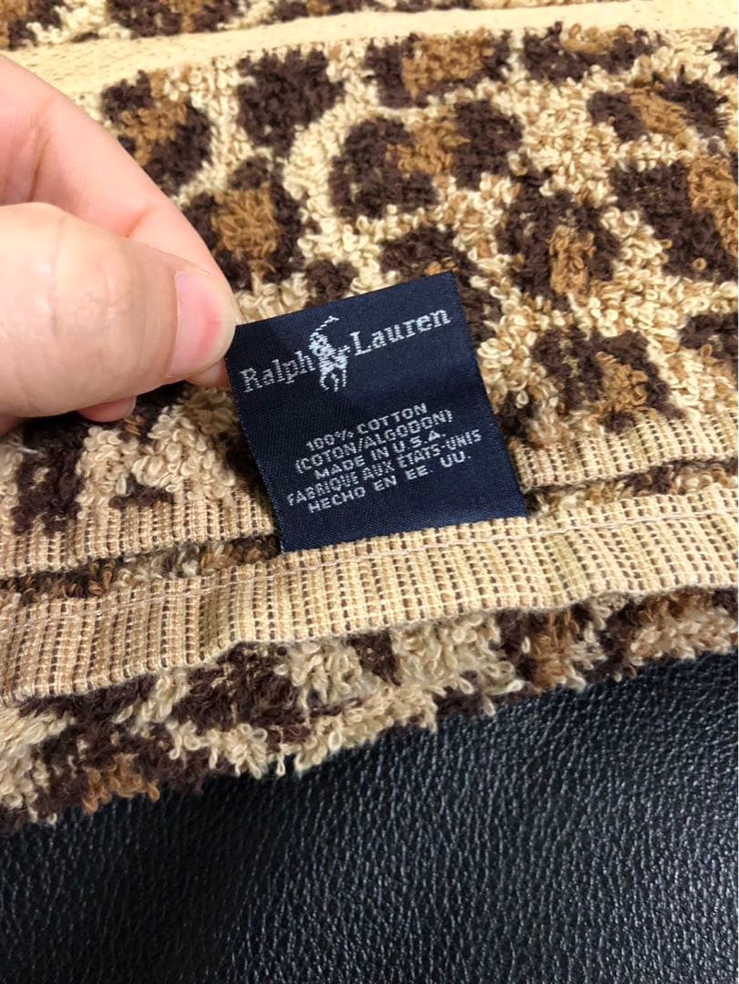 新品★ 貴重ヴィンテージ アメリカ製　ラルフローレン バスタオル 豹柄