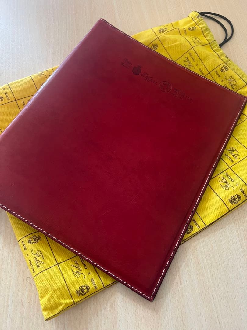 レア！イタリア製★フェリージ★レザーバインダー★A4★イタリアンレッド★牛革★