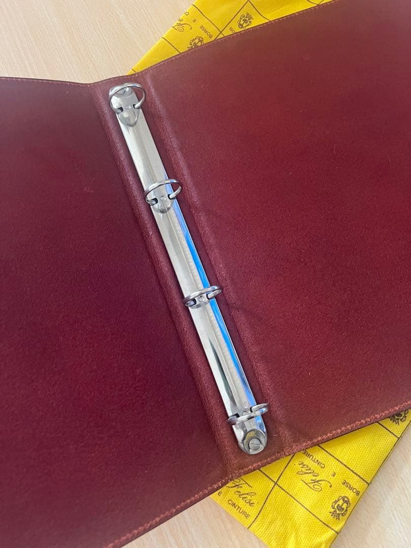 レア！イタリア製★フェリージ★レザーバインダー★A4★イタリアンレッド★牛革★