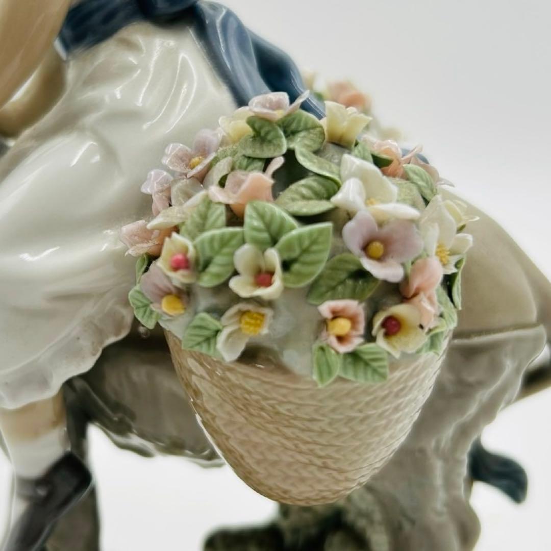 【リアドロLladro フィギュリン　少女とロバ】置物　インテリア　アンティーク