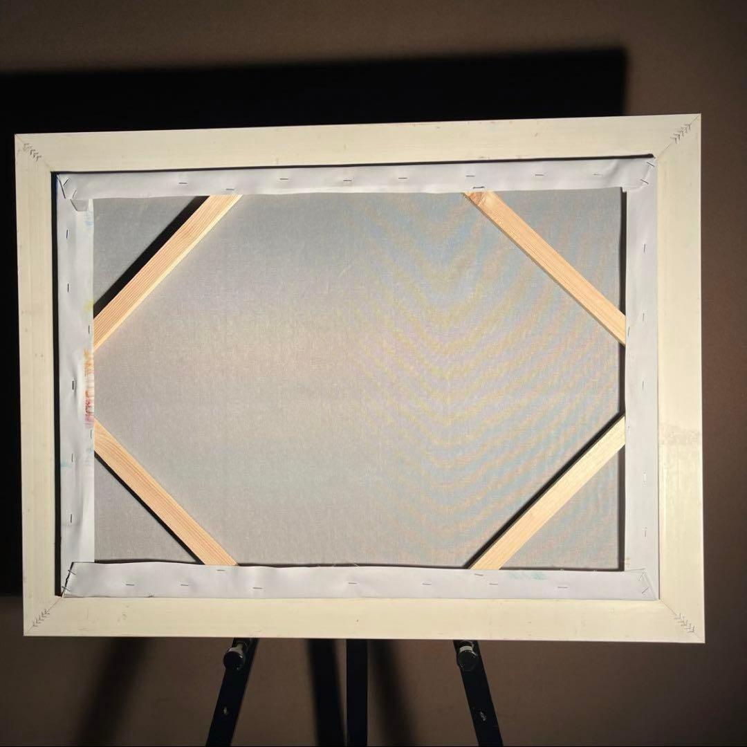 手書き油絵 sunset 額付き インテリア 油彩画