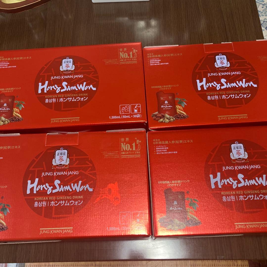 新品、正官庄 紅蔘元 ホンサムウォン 50ml 120袋 パウチ 高麗人参