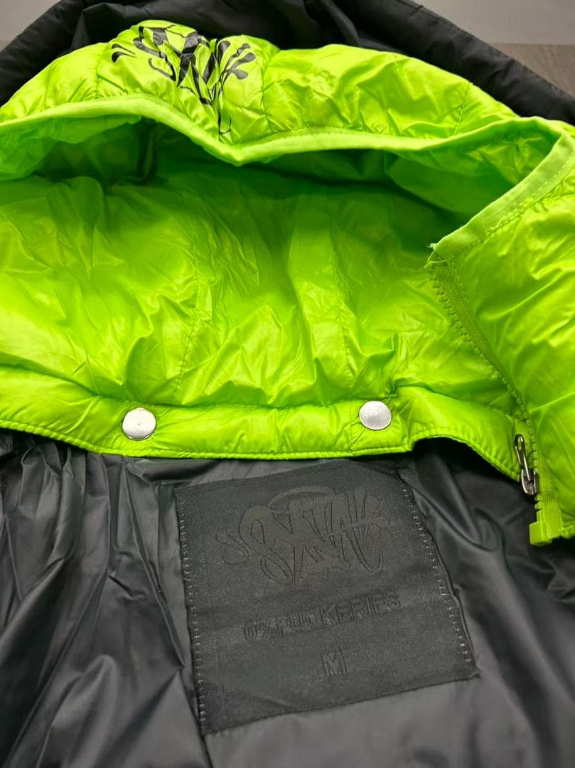 新品 Synaworld ダウンジャケット フード付き ブラック M