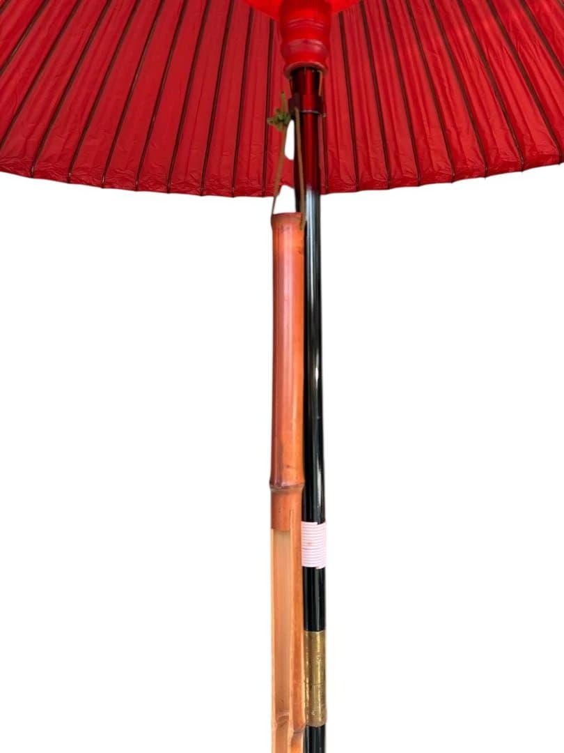 【中古品】野点傘（3尺5寸）　傘立　竹スイハツ（歌花筒）