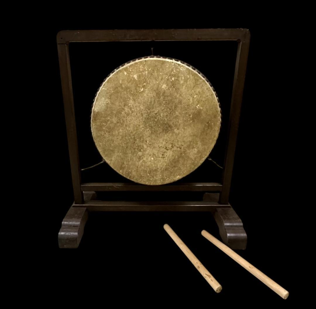 時代物 江戸期 和太鼓 吊り太鼓 太鼓 和楽器 寺社もの 骨董 古玩 バチつき