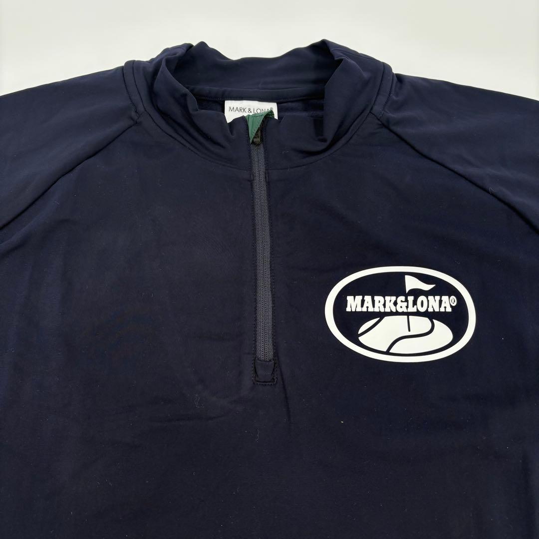 美品　MARK&LONA マーク&ロナ ハーフジップ　長袖紺 50 XL 745