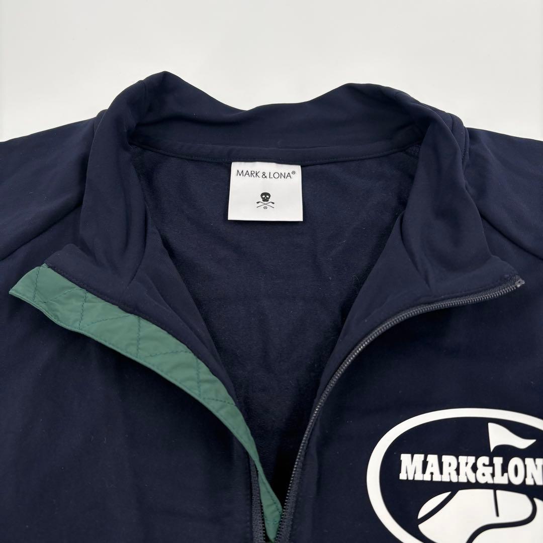 美品　MARK&LONA マーク&ロナ ハーフジップ　長袖紺 50 XL 745