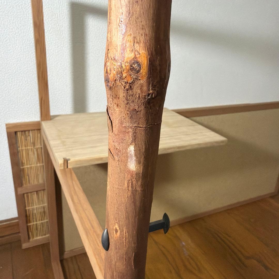 茶道具 自在棚 逆勝手点 【 織田有楽斎好写 台目棚 】 清峯