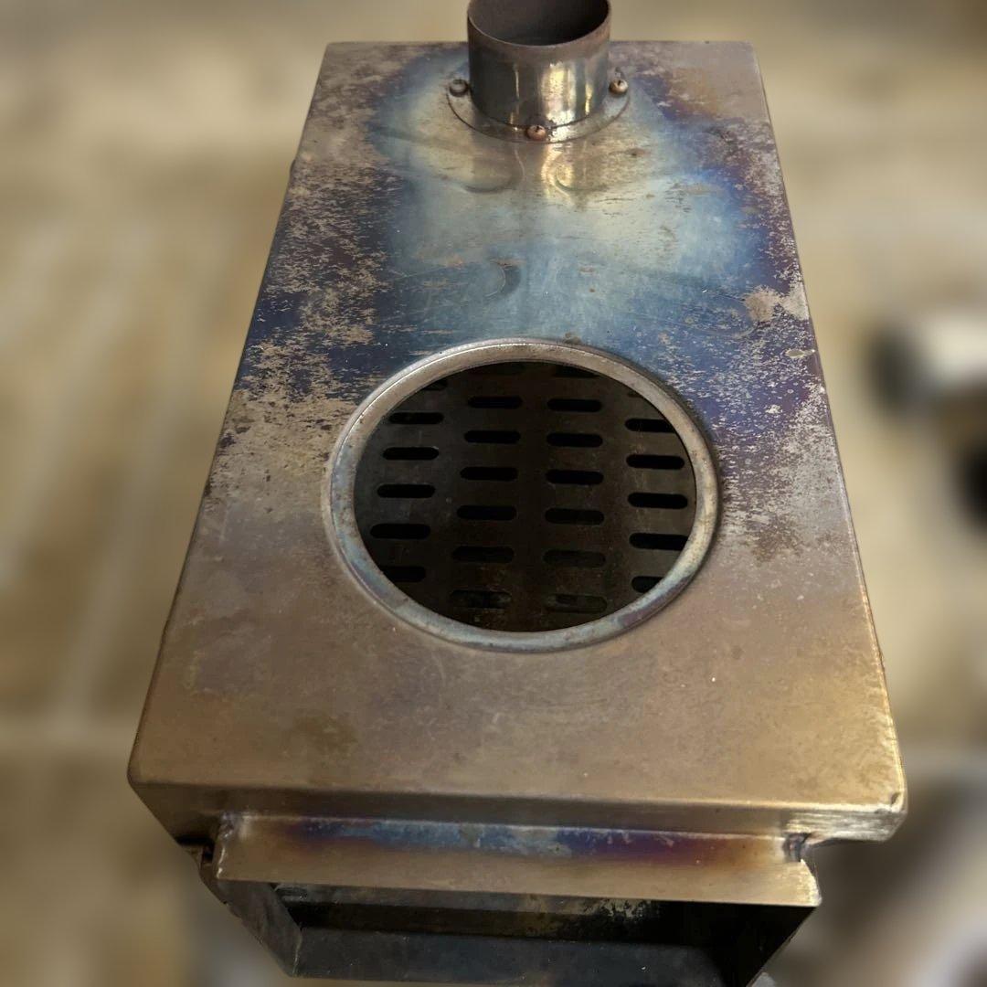 薪ストーブ コンパクト ステンレス製　付属品多数