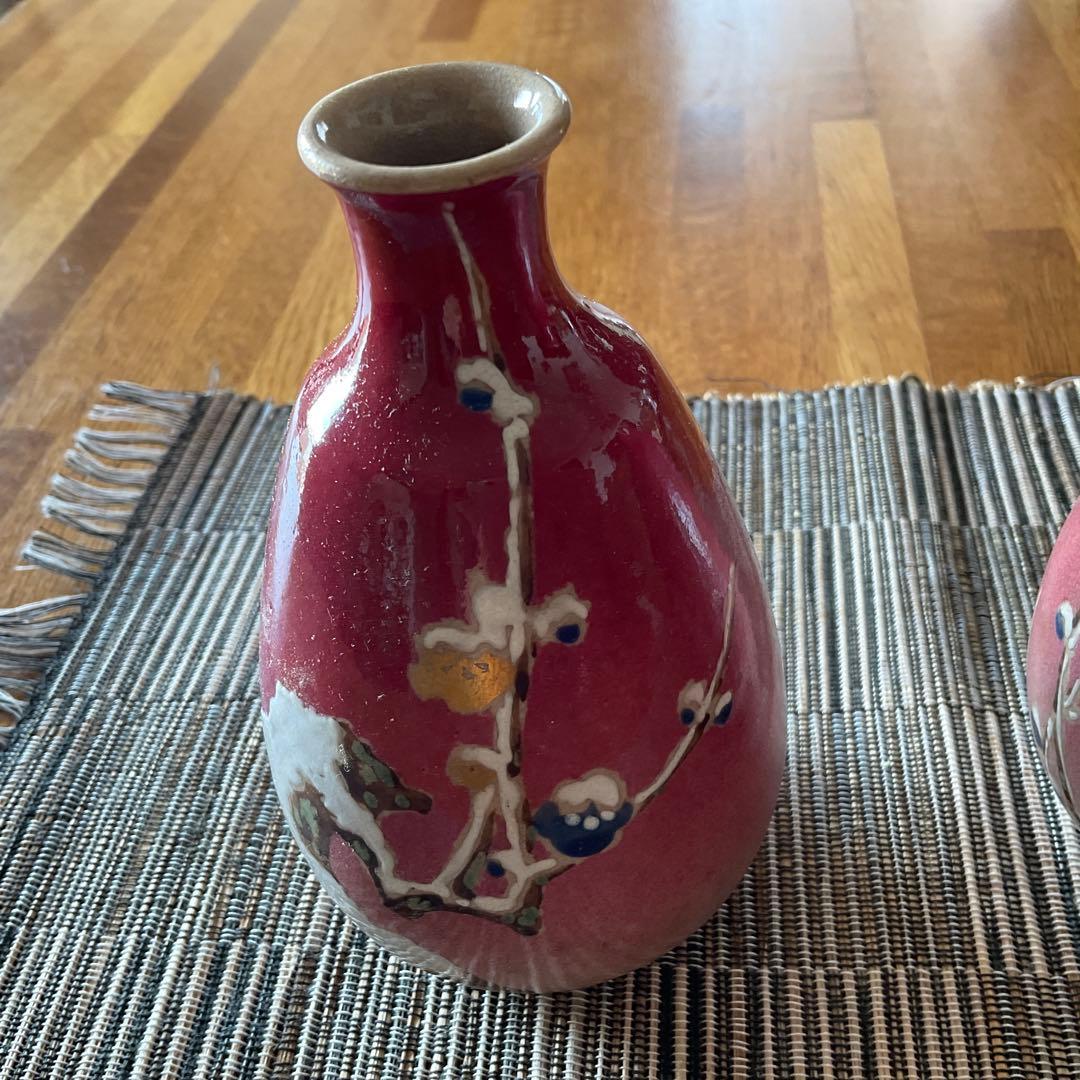 梅の古木金彩の徳利2個セット