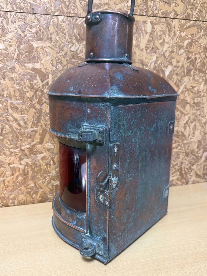 日本船燈株式会社　赤緑　インテリア　ランタン　アンティーク　昭和13年