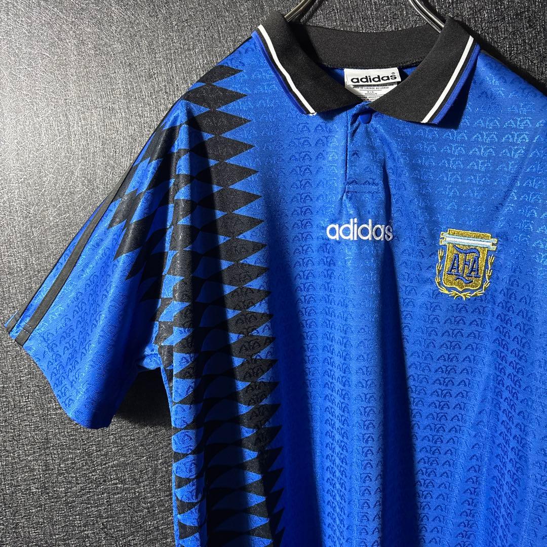 【★アルゼンチン代表】 adidas 古着 サッカー 94年 ユニフォーム XL