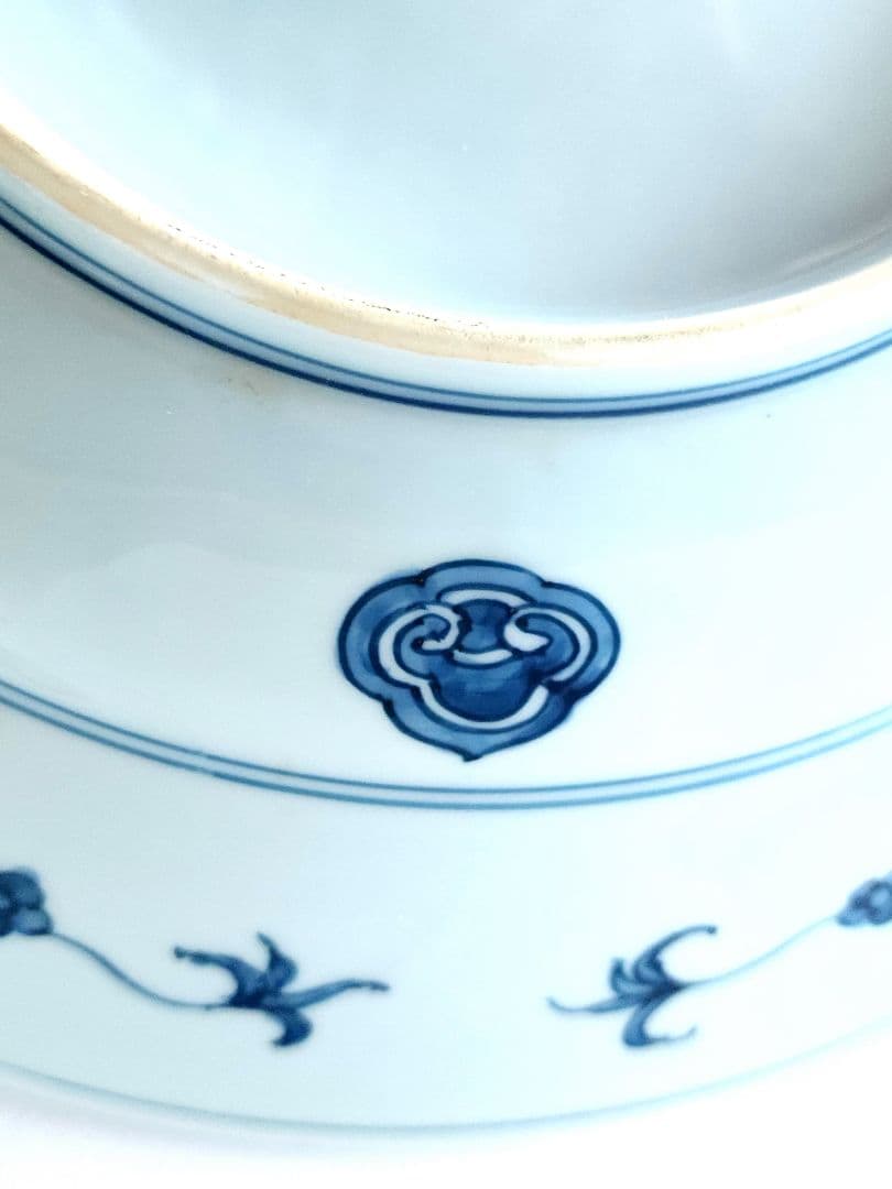 舘林源右衛門作　源右衛門 染付芙蓉手 皿 直径：約30.5cm