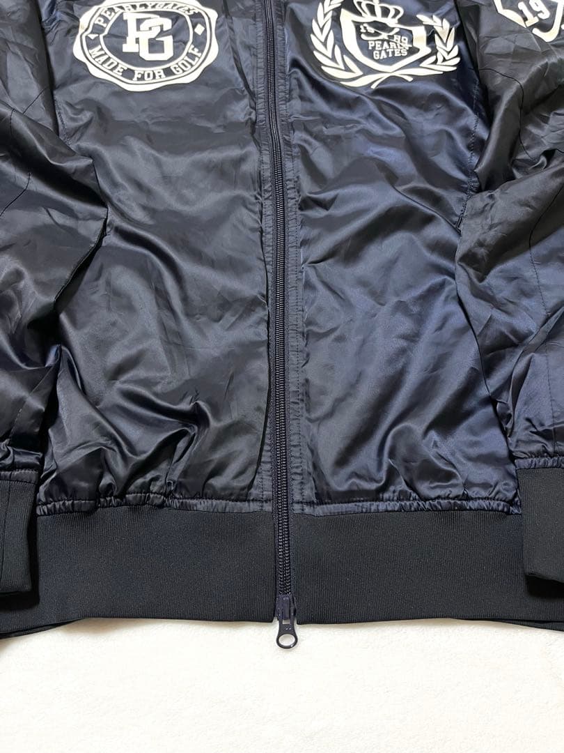 【PEARLY GATES】サイズ5紺フルジップジャケット＊パーリーゲイツ上着