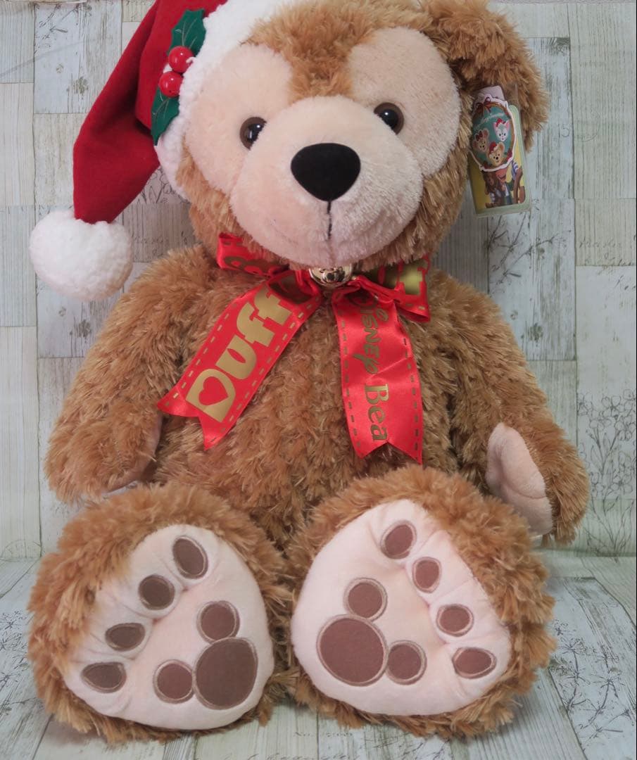 【厳選】タグ付き　クリスマス限定品　ダッフィー　ぬいぐるみＭ　東京ディズニーシー