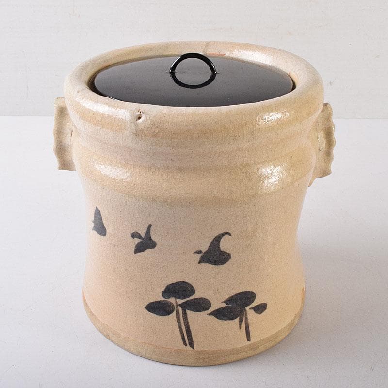 茶道具　人間国宝　荒川豊蔵作　志野焼　古志野　水差　共箱　M　R8690H