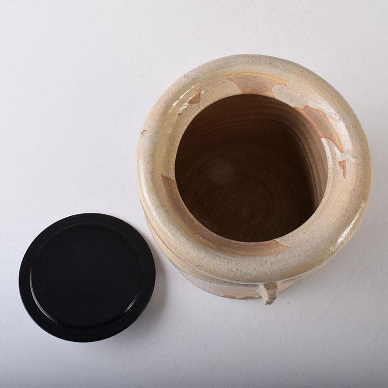 茶道具　人間国宝　荒川豊蔵作　志野焼　古志野　水差　共箱　M　R8690H