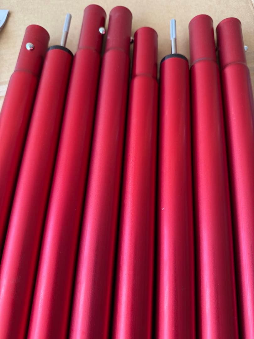 スノーピーク ウイングポール レッド 240 2本 ④ USED美品