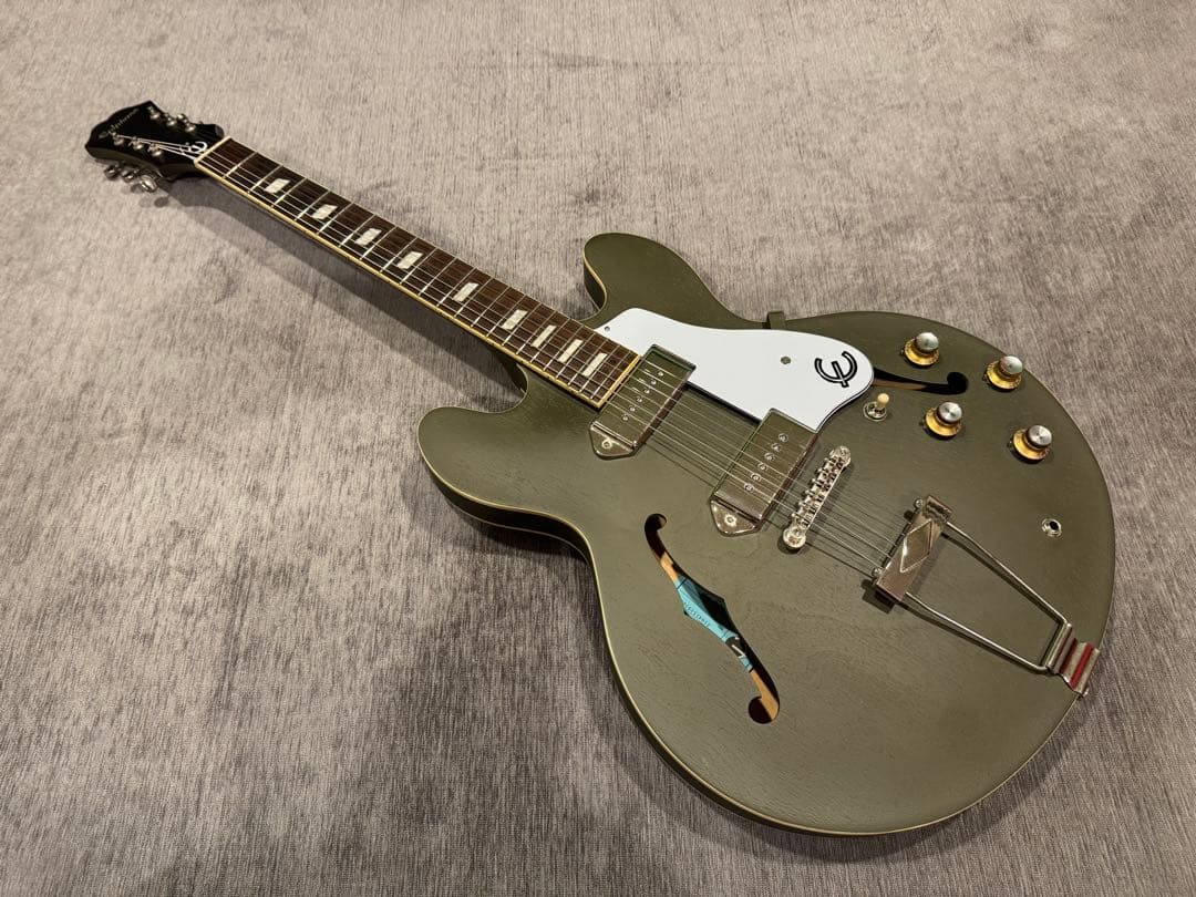 ギター Epiphone Casino Worn Olive Dra