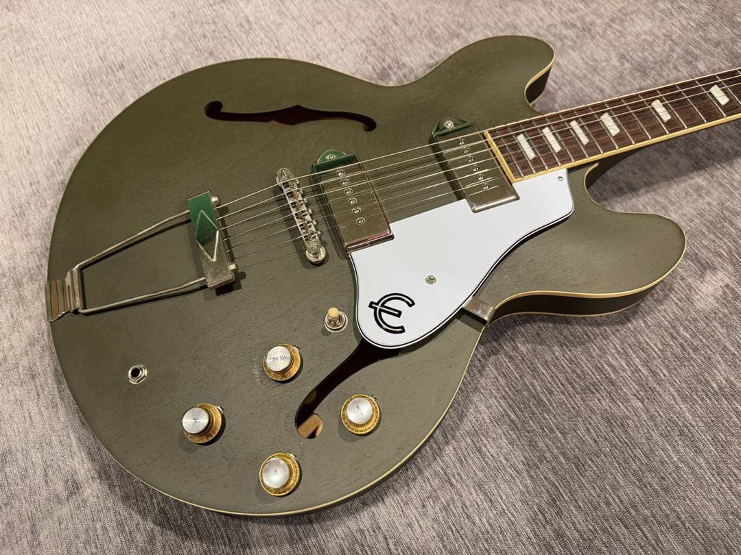 ギター Epiphone Casino Worn Olive Dra