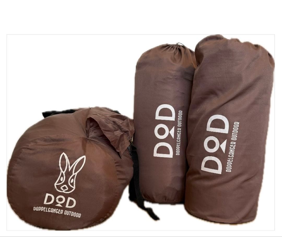 値下げしました。DOD わがやのシュラフ＋丸洗いシーツエアマット×2 合計3点