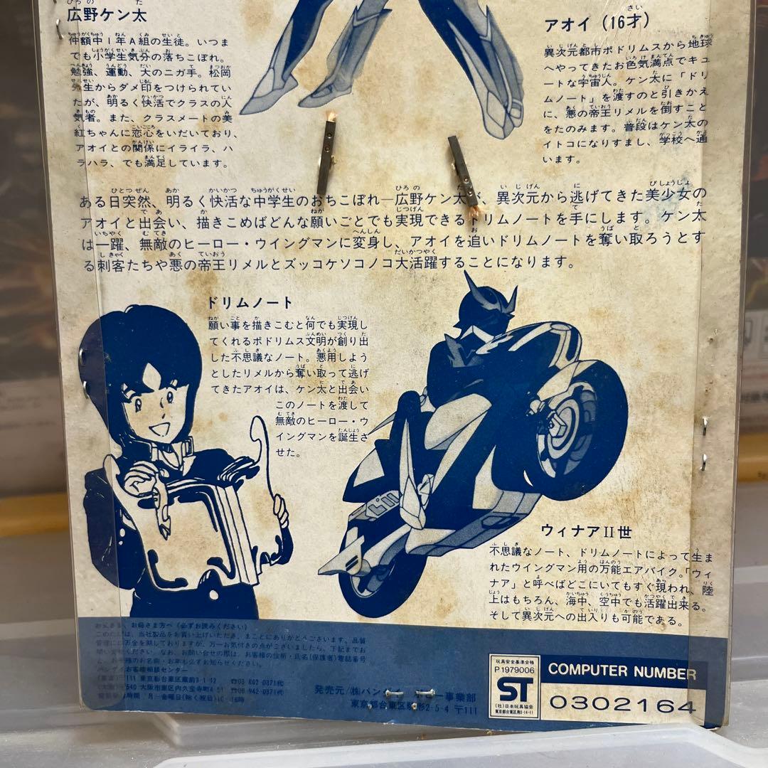 ⚠️未開封デッドストック　夢戦士ウイングマン　アオイ　ソフビ　当時物　バンダイ