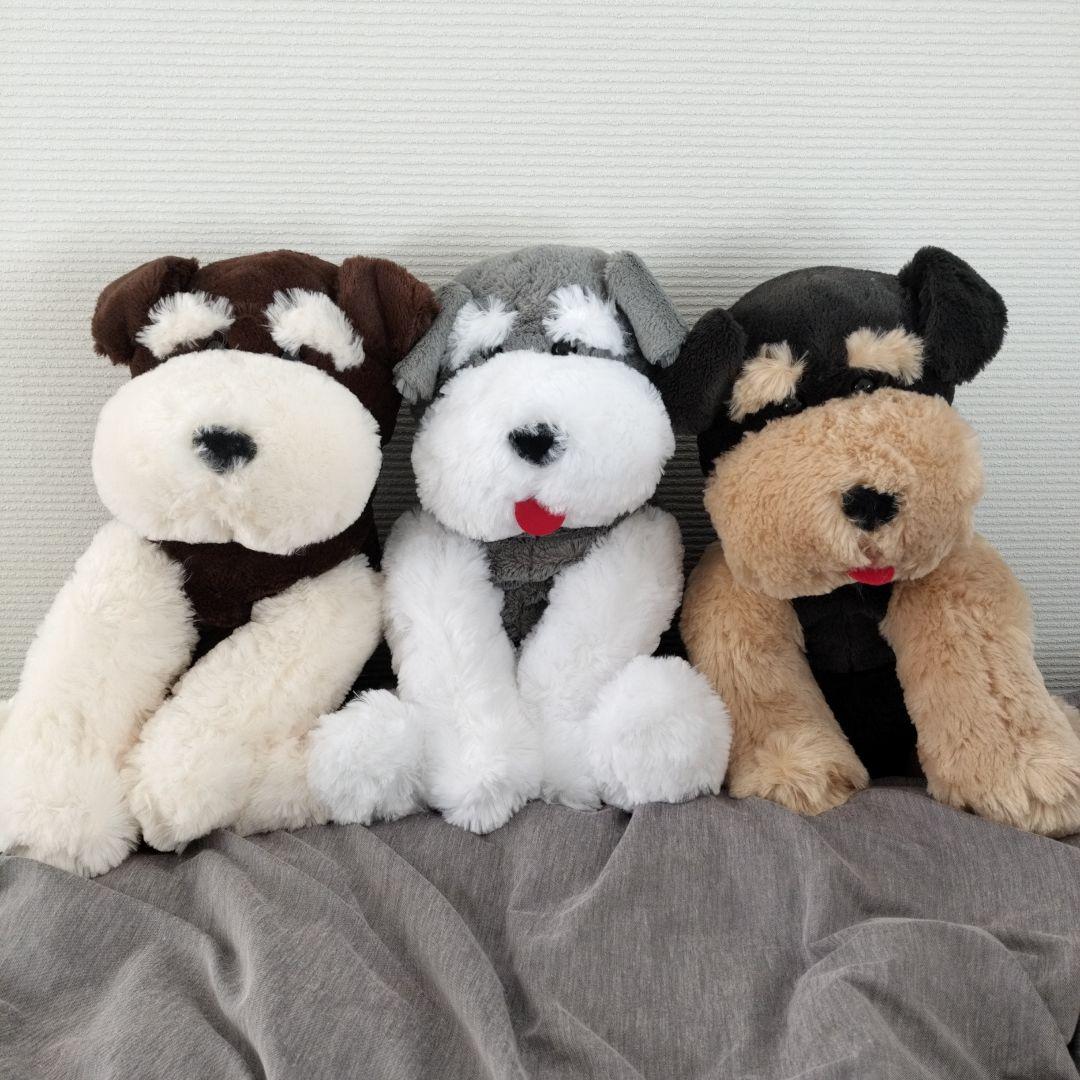 【匿名配送】くったりぬいぐるみ8点セット　くったりシュナウザー　くったりヨーキー