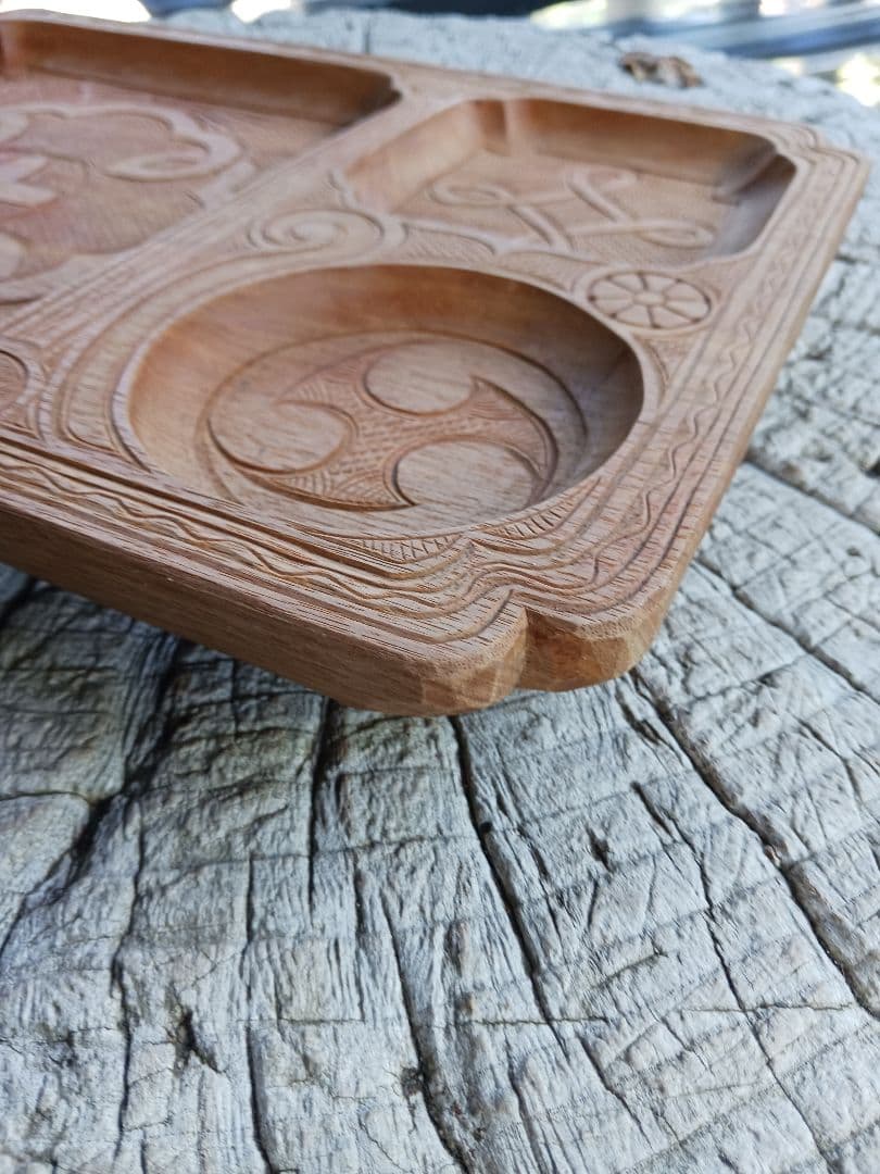 子持ち盆　イタ　アイヌ　縄文　文様　伝統工芸　御盆　アンティーク　食器　神代文字