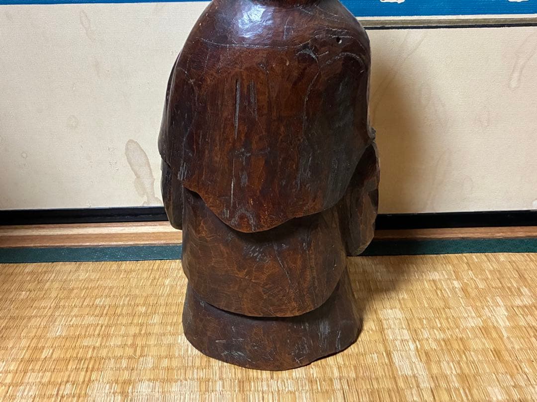 木製 彫刻 中国？ 人物像 約44㎝ 唐物