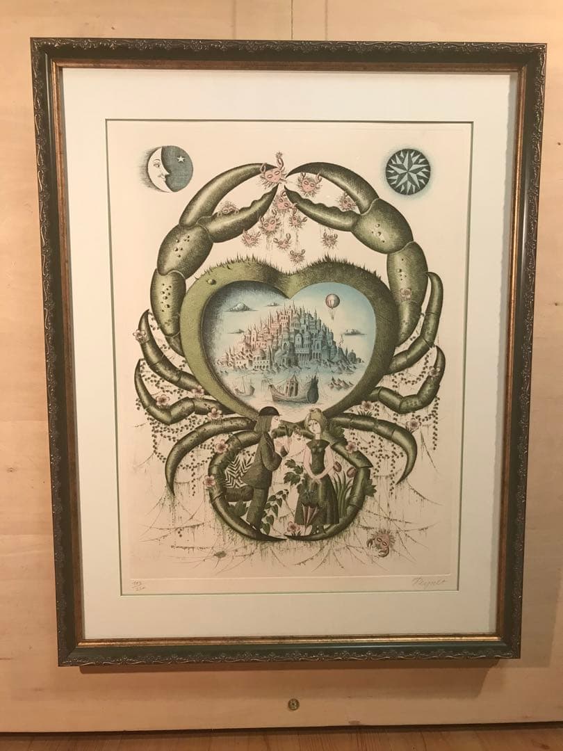 ペイネ　「蟹座」　銅版画　直筆サイン・エディション有り