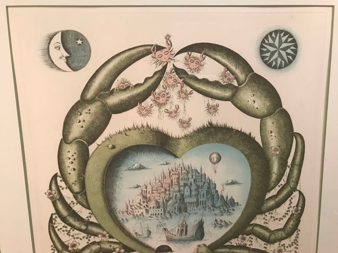 ペイネ　「蟹座」　銅版画　直筆サイン・エディション有り