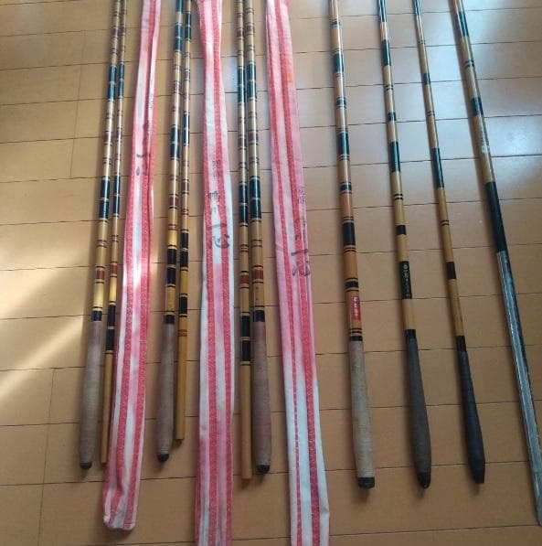 ヘラブナ竿 6本セット ＋竿掛け