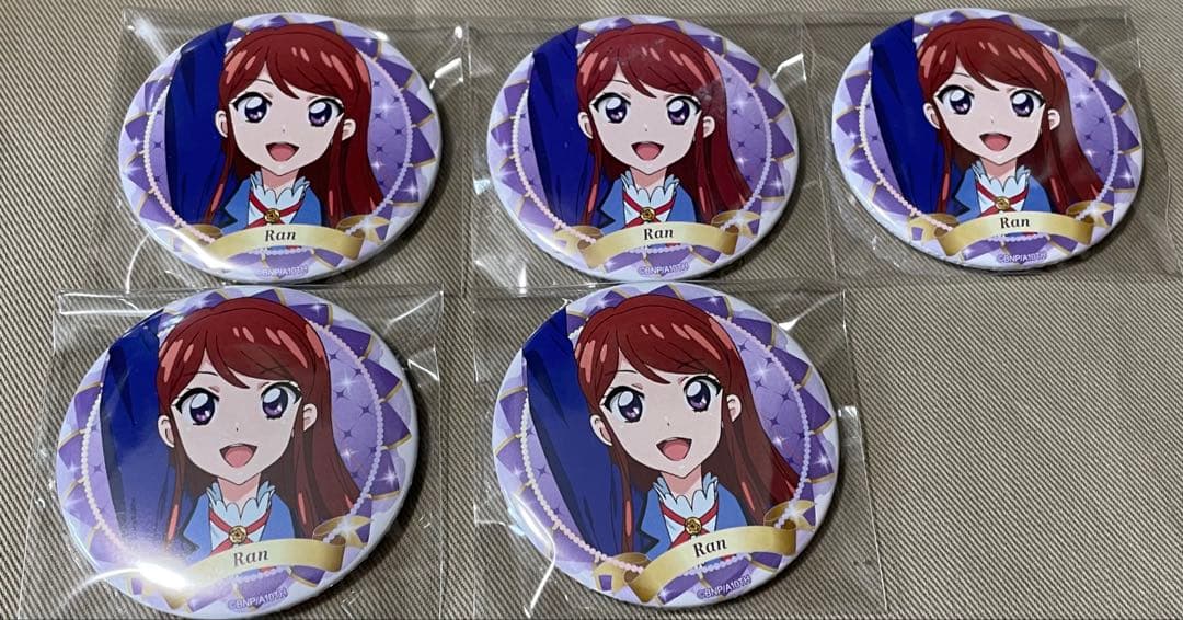 紫吹蘭　アイカツ　バースデー缶バッジ　season2 5点