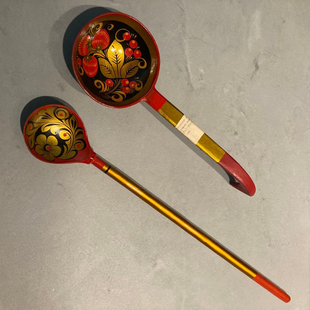 ロシア伝統工芸品 ホフロマ塗り 漆器 トレイ 小物入れ 食器 12点セット