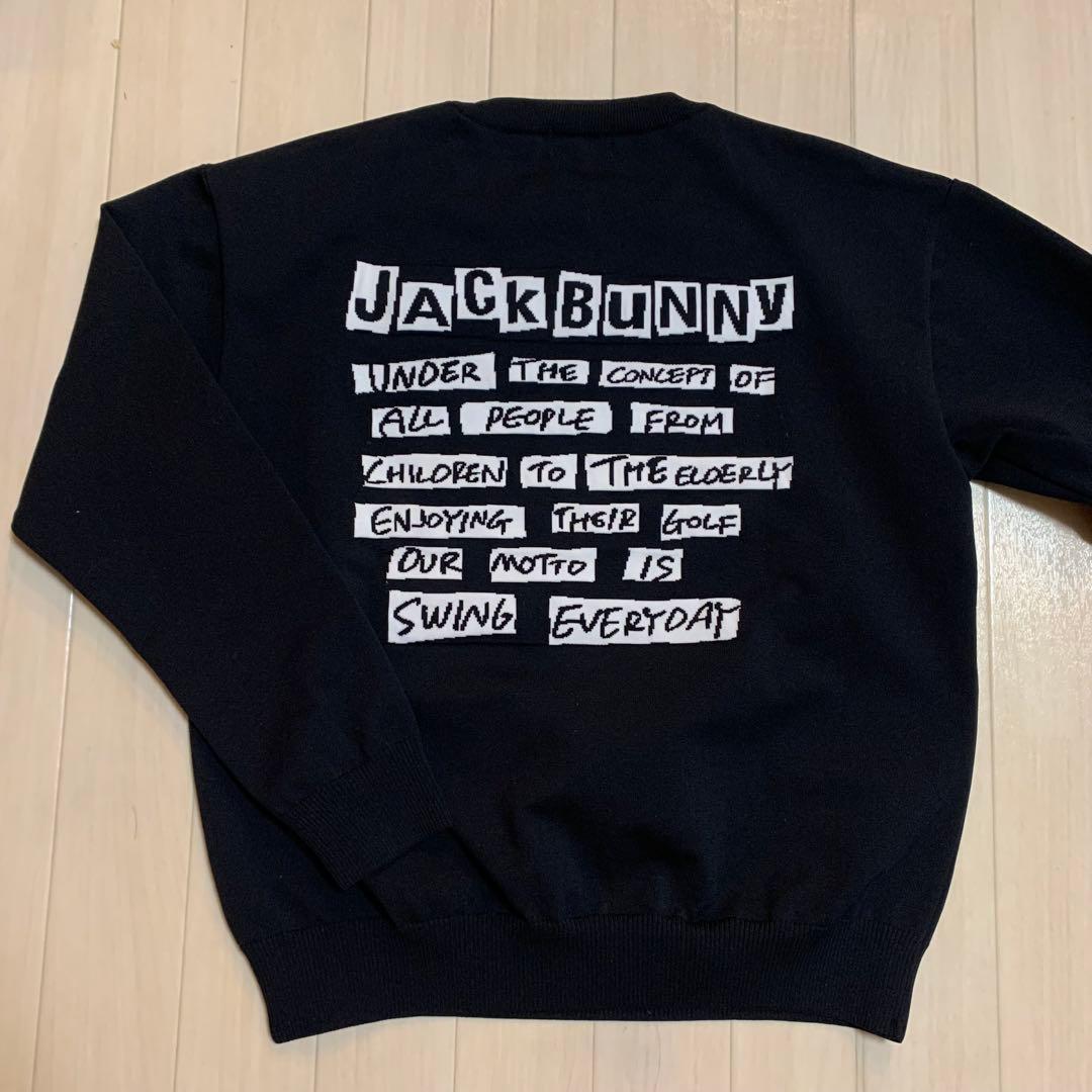 新品■17,600円【ジャックバニー】メンズ　黒　長袖ウェア 5/L セーター