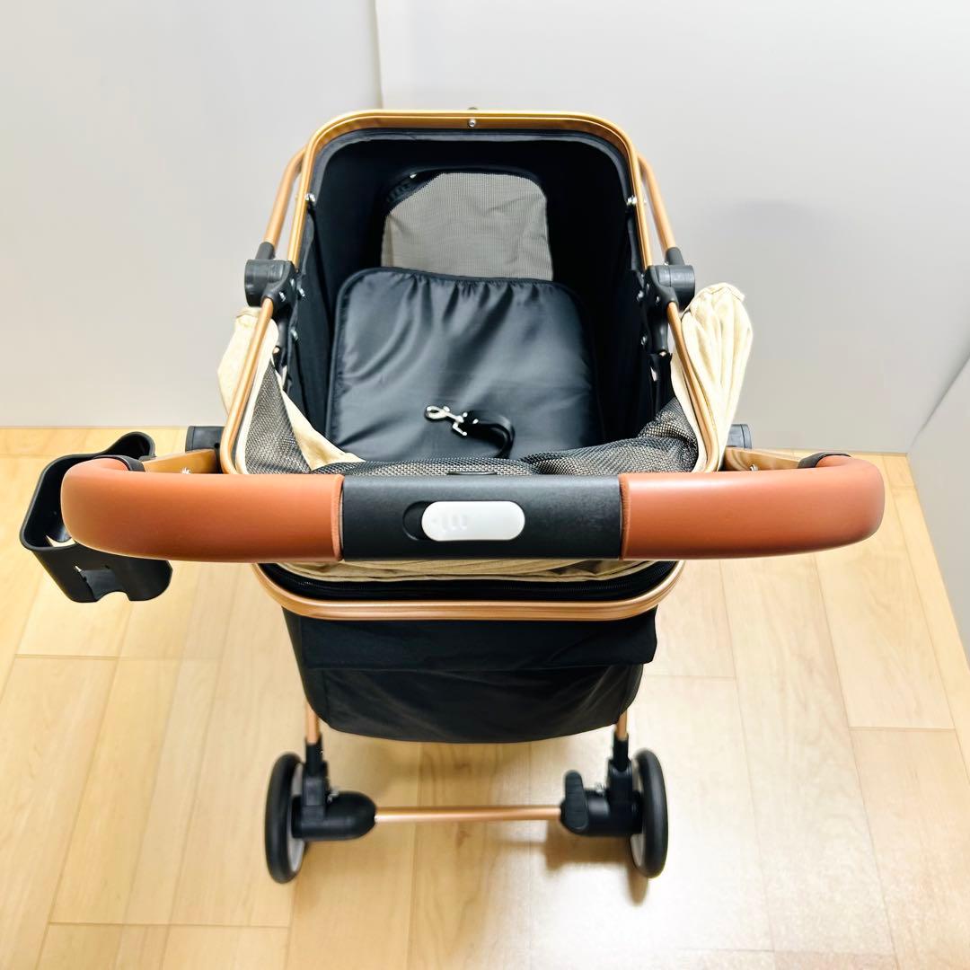 未使用 PETTENA 折りたたみ軽量ペットカート Kight ゴールド